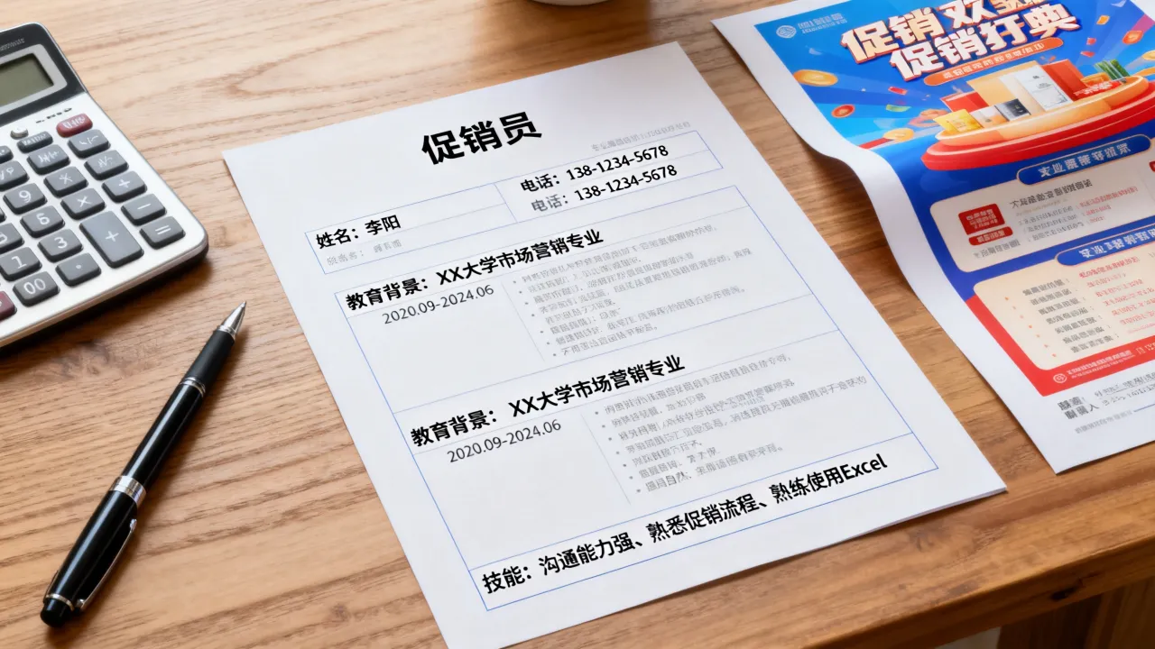 促销员兼职简历怎么写?没有经验如何打动面试官