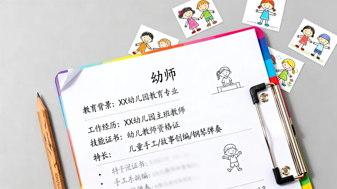 幼儿园上班简历怎么写,幼师简历加分项有哪些-图3 幼儿园上班简历怎么写,幼师简历加分项有哪些-图3