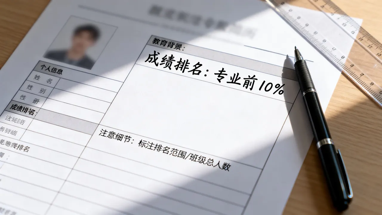 简历的成绩排名怎么写,填写时要注意哪些细节?