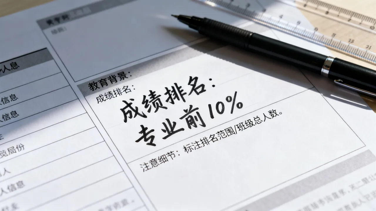 简历的成绩排名怎么写，填写时要注意哪些细节？-图2
