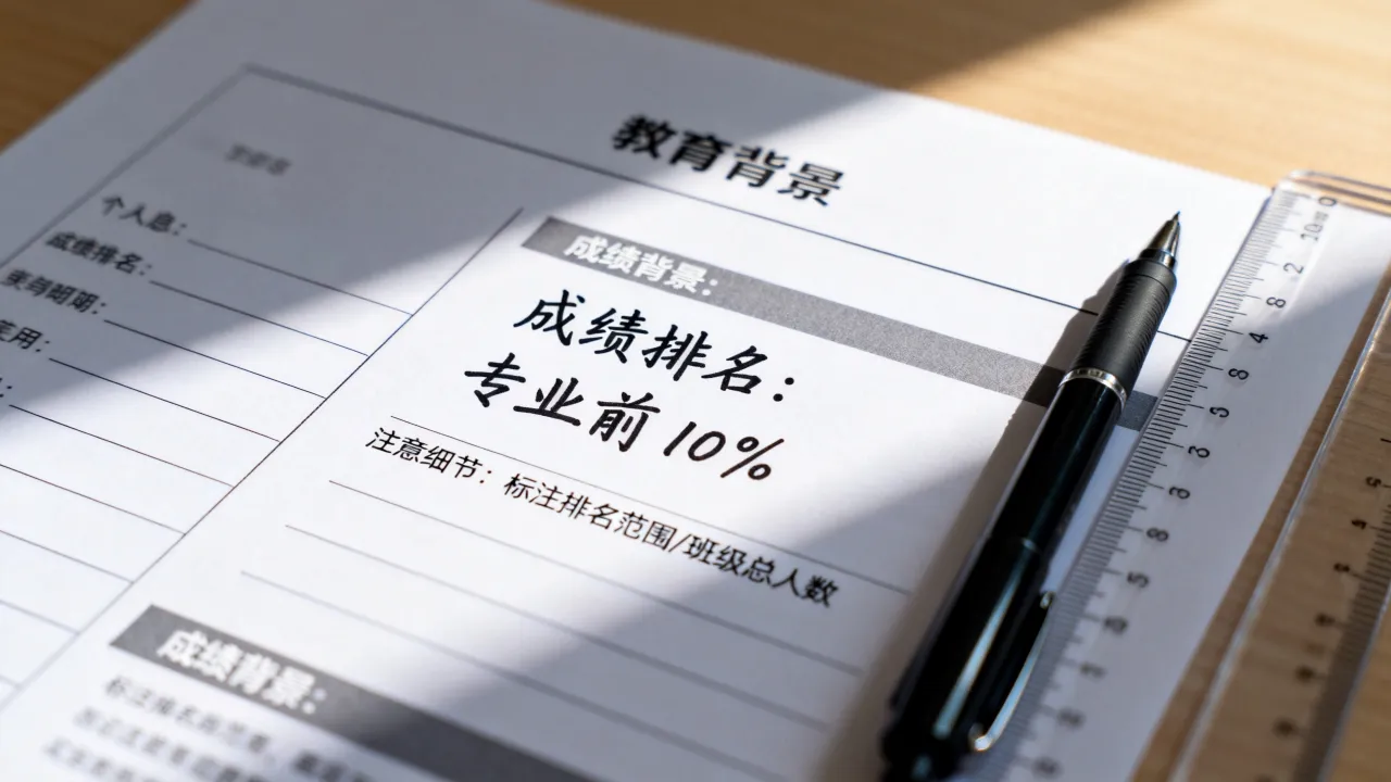 简历的成绩排名怎么写，填写时要注意哪些细节？-图3