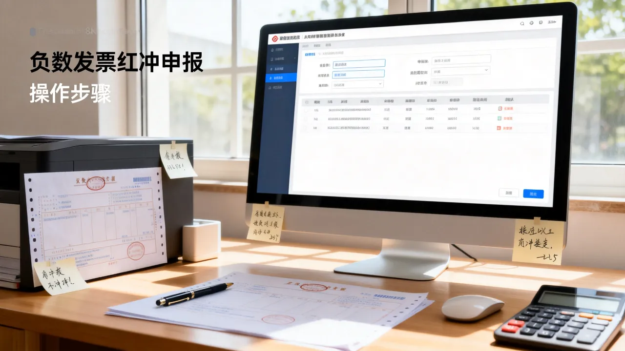 负数发票如何申报,负数发票红冲申报操作步骤