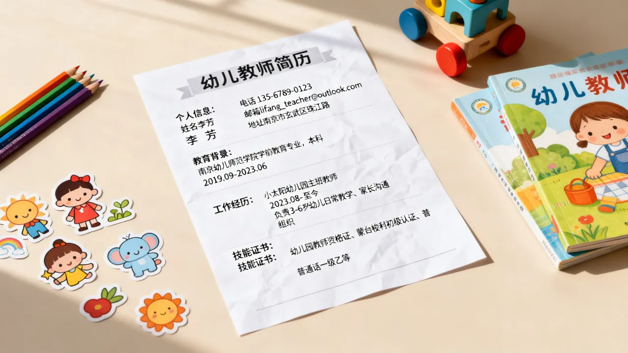 幼儿教师的简历怎么写?写好幼师简历有哪些实用技巧?-图1 幼儿教师的简历怎么写?写好幼师简历有哪些实用技巧?-图1