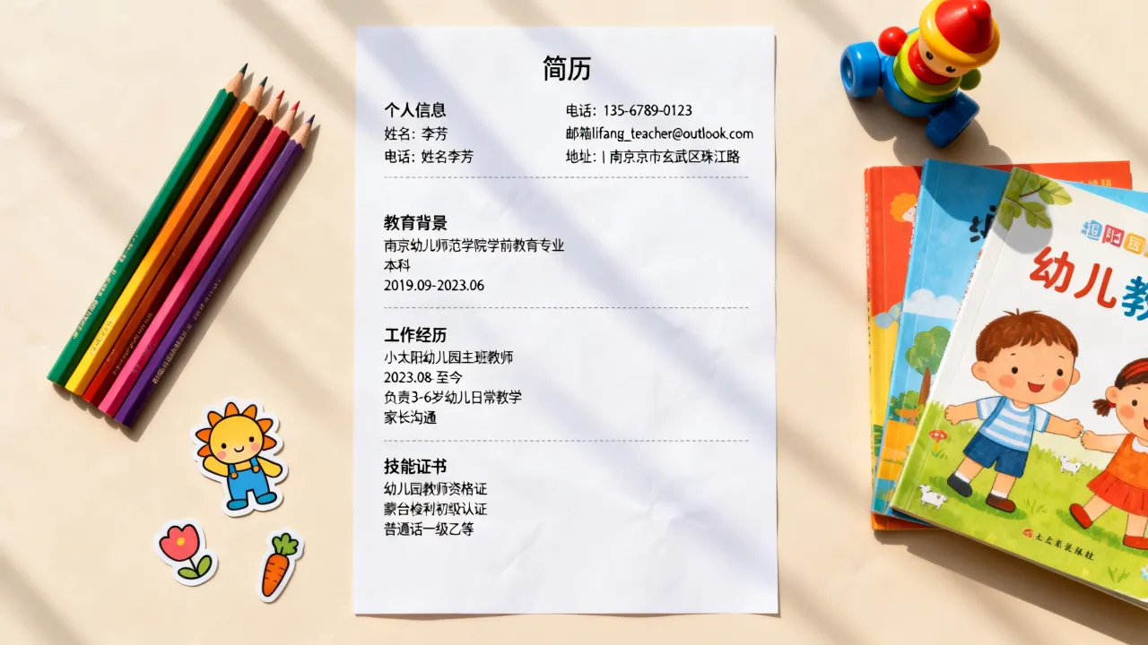 幼儿教师的简历怎么写?写好幼师简历有哪些实用技巧?-图2 幼儿教师的简历怎么写?写好幼师简历有哪些实用技巧?-图2