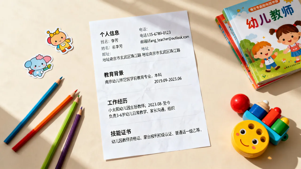幼儿教师的简历怎么写?写好幼师简历有哪些实用技巧?-图3 幼儿教师的简历怎么写?写好幼师简历有哪些实用技巧?-图3