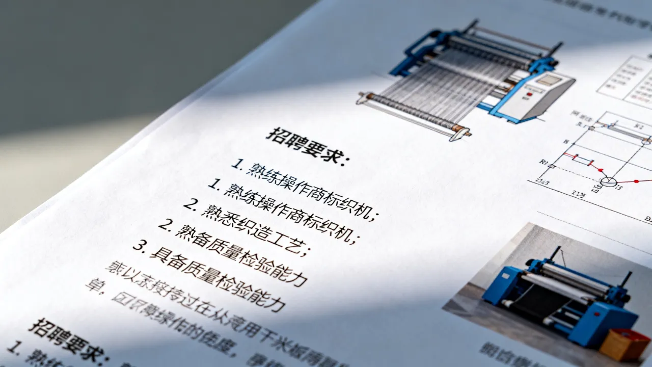服饰商标织造公司招聘要求有哪些?织造厂招工条件-图1 服饰商标织造公司招聘要求有哪些?织造厂招工条件-图1