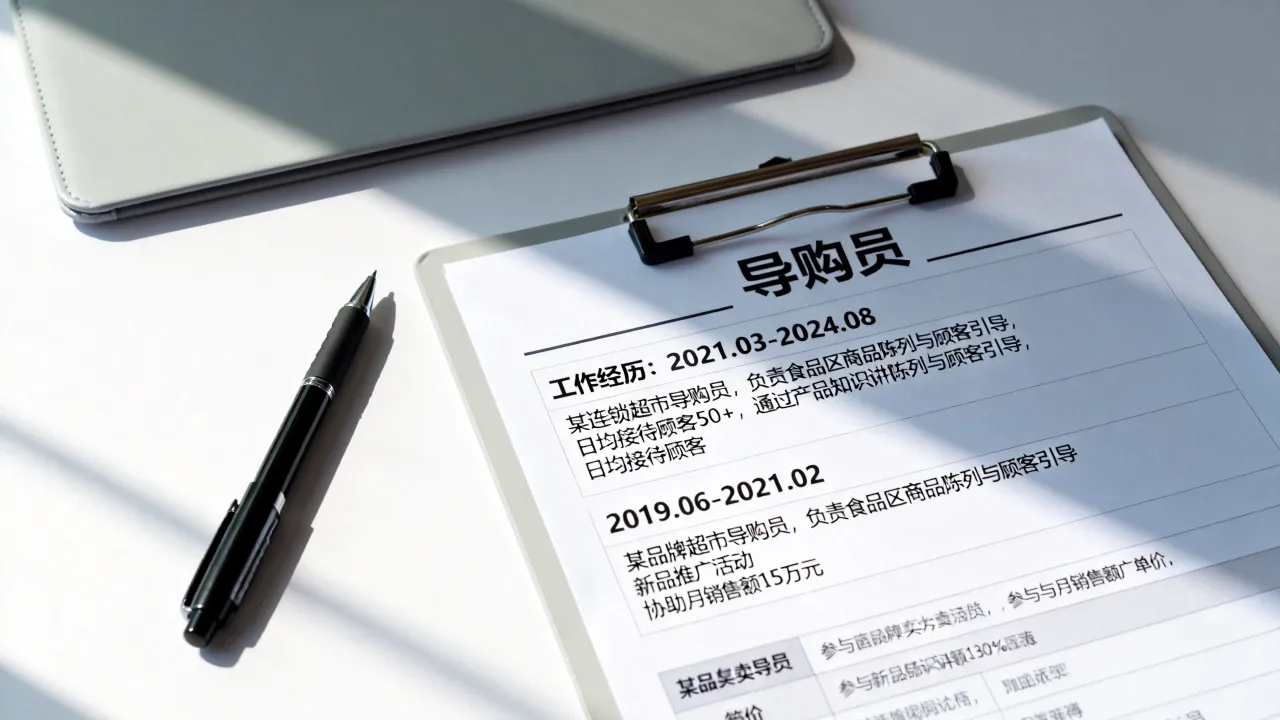 导购员的简历怎么写，导购员简历中的工作经历怎么写？
