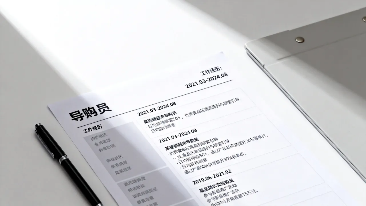 导购员的简历怎么写,导购员简历中的工作经历怎么写?-图2 导购员的简历怎么写,导购员简历中的工作经历怎么写?-图2