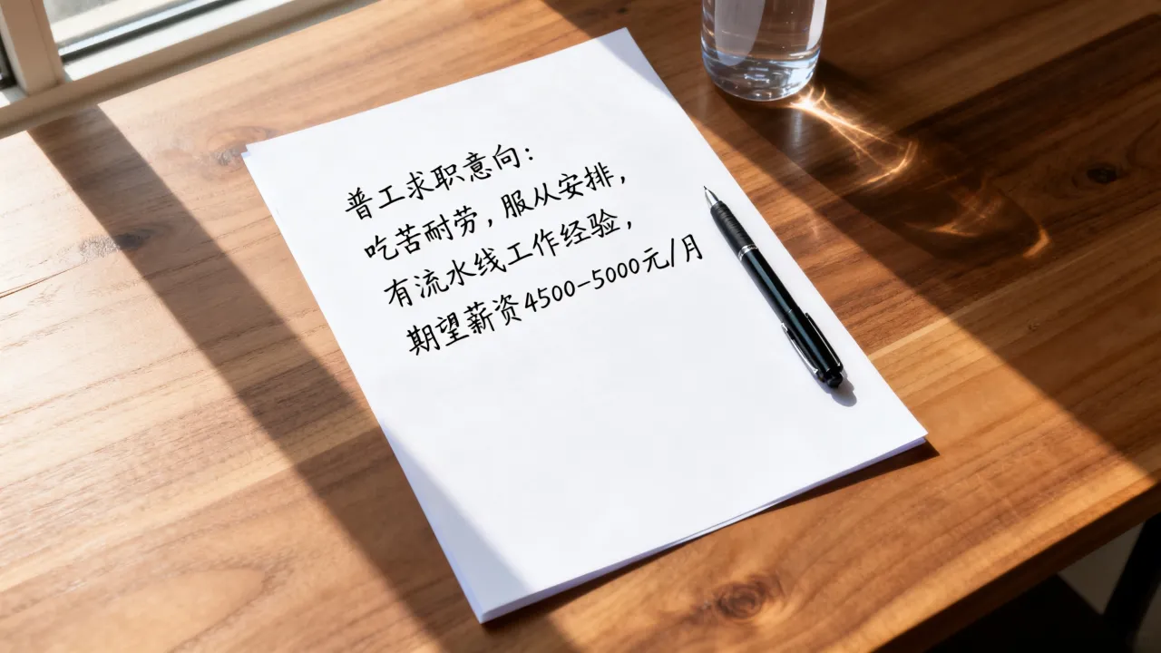 普工求职意向怎么写,有哪些写作技巧和注意事项?-图3 普工求职意向怎么写,有哪些写作技巧和注意事项?-图3