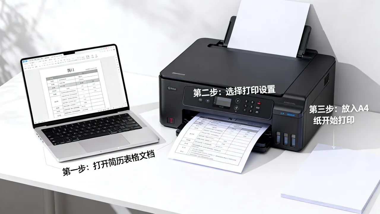 怎么打印一份简历表格，简历表格打印的具体操作步骤是什么-图2
