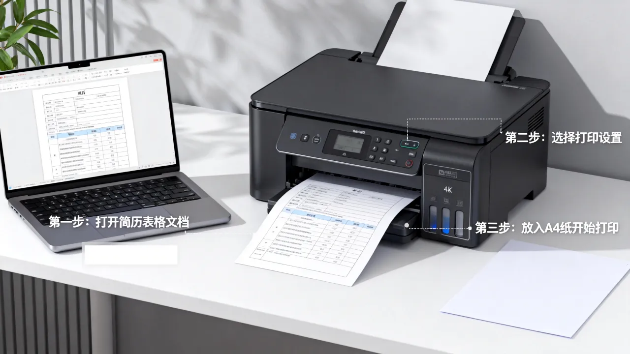 怎么打印一份简历表格，简历表格打印的具体操作步骤是什么-图3