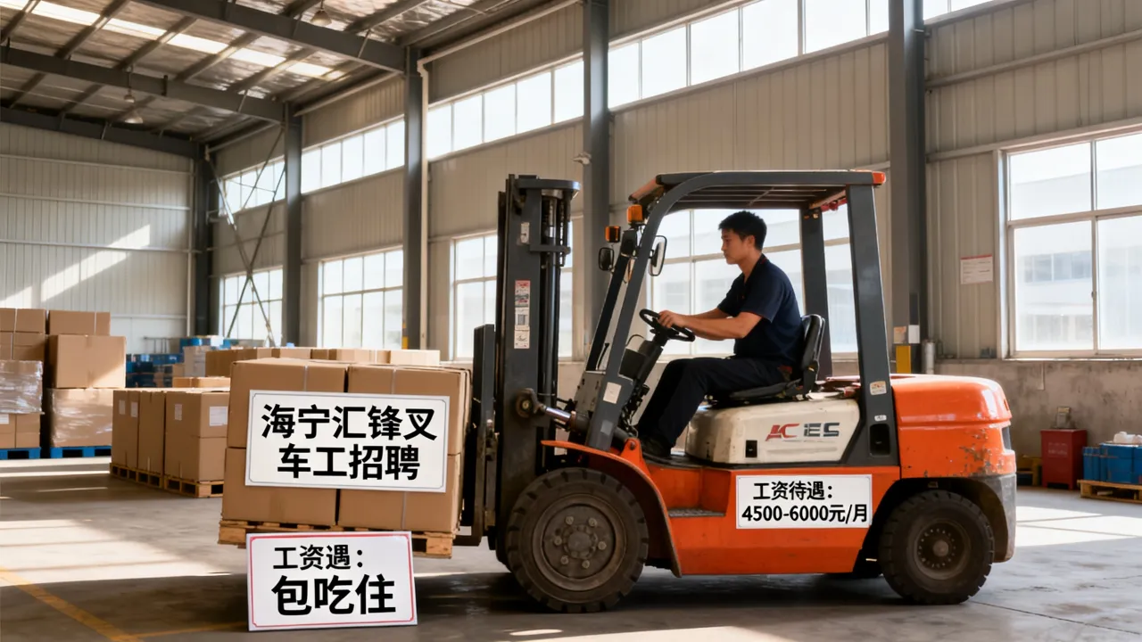 海宁汇锋叉车工招聘吗，海宁叉车工招聘工资待遇怎么样-图1