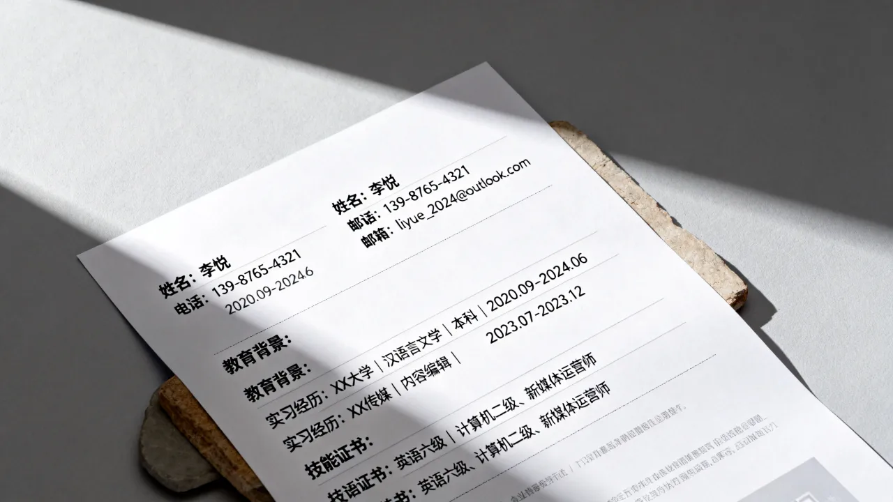 学生的个人简历怎么做,应届生写简历的万能模板是什么-图1 学生的个人简历怎么做,应届生写简历的万能模板是什么-图1