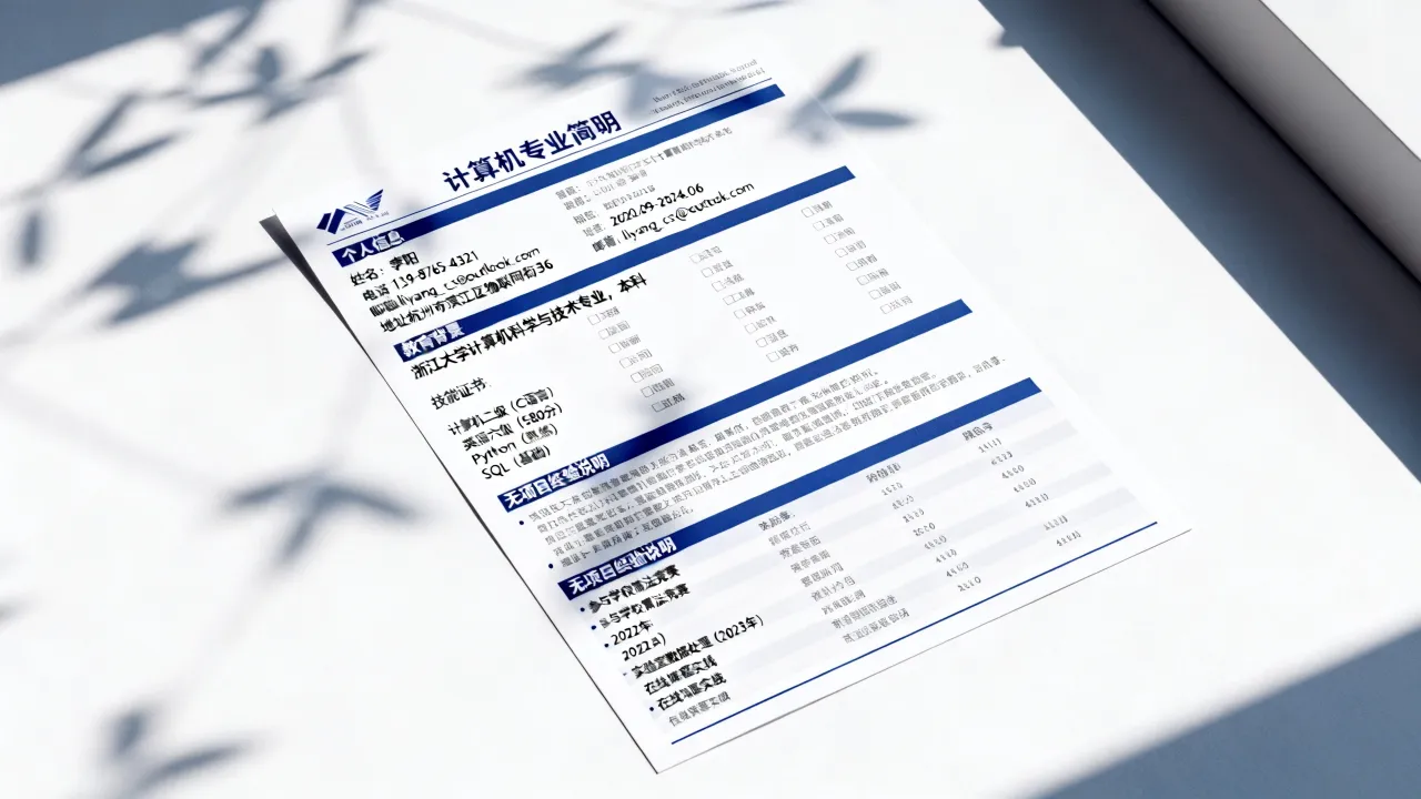 计算机个人简历怎么写，简历中没有项目经验怎么写-图2