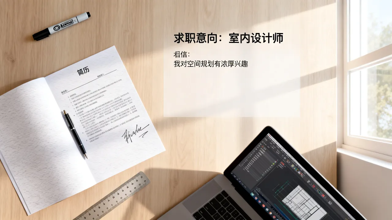 室内设计的简历怎么写?零基础转行室内设计求职信怎么写?