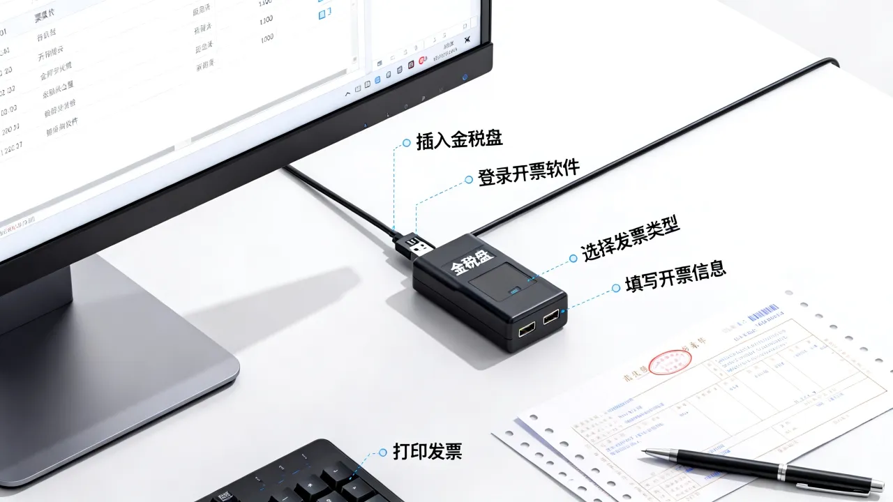 使用金税盘如何开票，金税盘开票操作步骤是什么