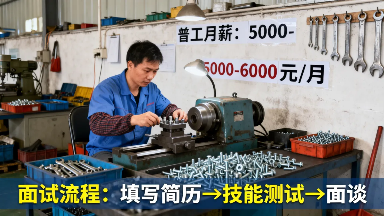 浙江宁波螺丝厂招聘普工多少钱一个月？，怎么面试