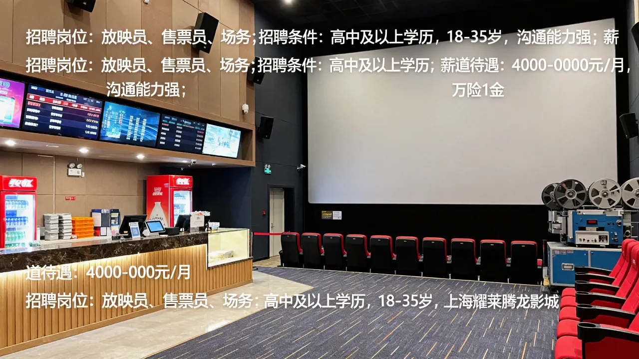 上海耀莱腾龙影城招聘什么岗位,招聘条件薪资待遇怎么样?
