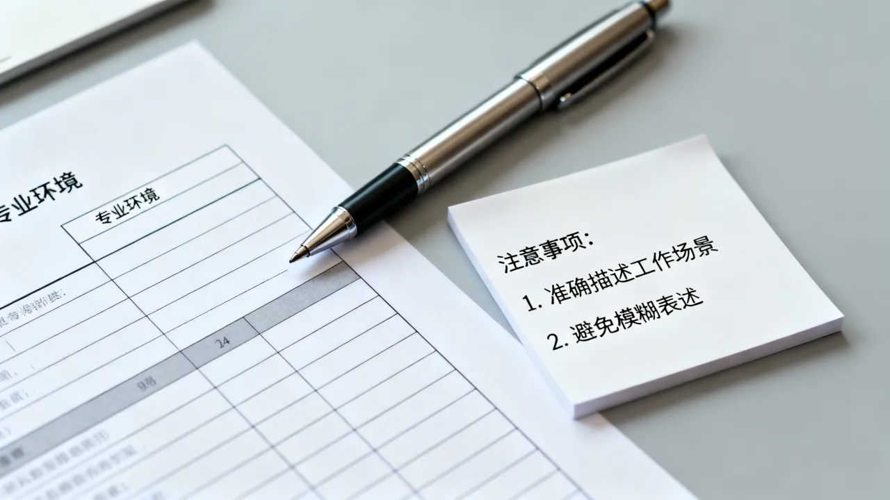 专业环境怎么填写?专业环境填写有哪些注意事项?