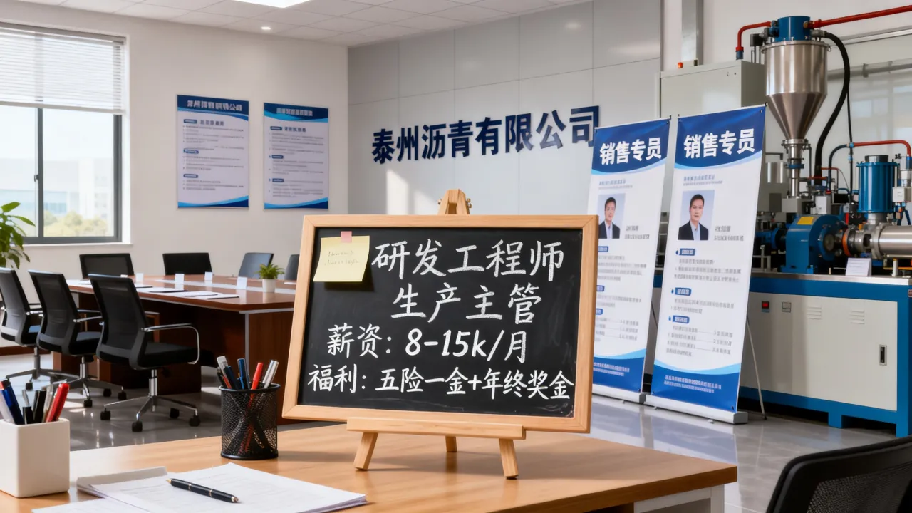 泰州沥青有限公司招聘有哪些岗位?,薪资待遇如何-图1 泰州沥青有限公司招聘有哪些岗位?,薪资待遇如何-图1