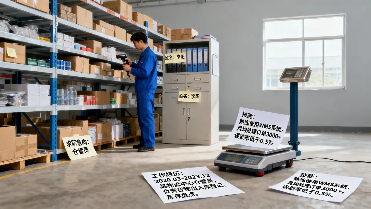 仓管员简历怎么写好,仓管员简历模板范文怎么写吸引人?-图3 仓管员简历怎么写好,仓管员简历模板范文怎么写吸引人?-图3