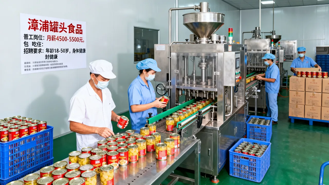 漳浦罐头食品招聘信息有哪些?普工岗位怎么找