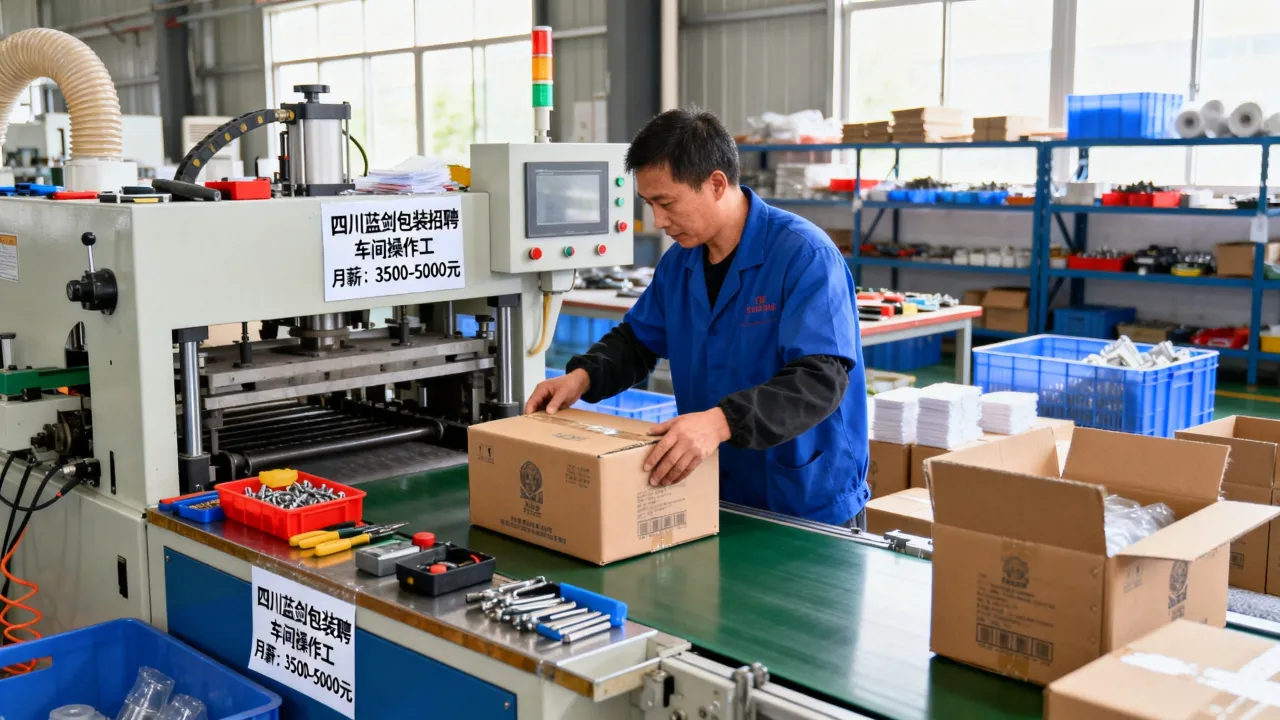 四川蓝剑包装招聘,车间操作工月薪前景怎么样?