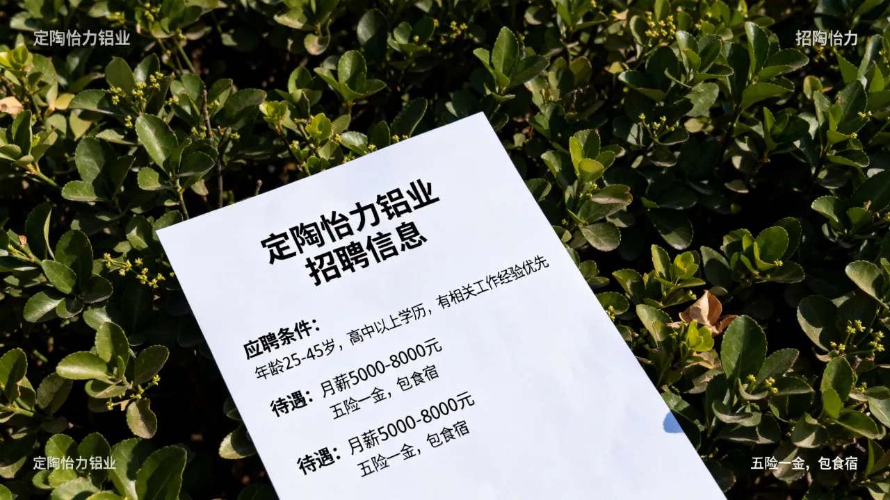 定陶怡力铝业招聘信息在哪里,具体应聘条件和待遇如何?