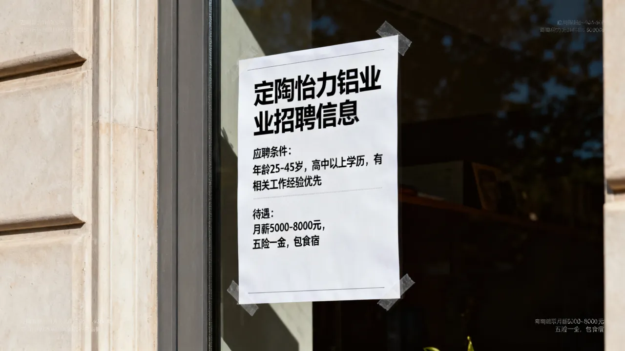 定陶怡力铝业招聘信息在哪里,具体应聘条件和待遇如何?-图3 定陶怡力铝业招聘信息在哪里,具体应聘条件和待遇如何?-图3