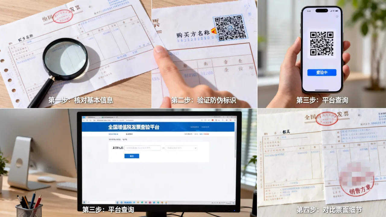 如何核对发票,发票真伪查验的四个关键步骤有哪些?