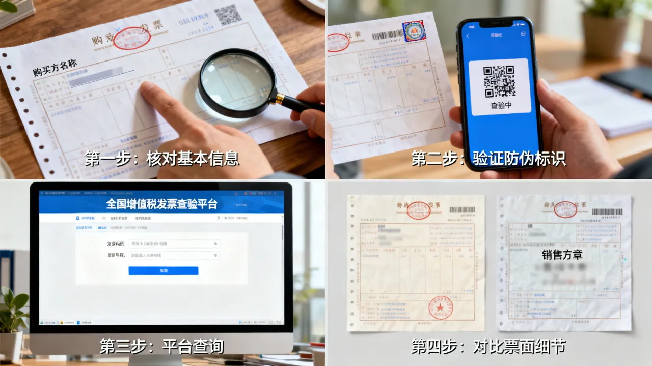 如何核对发票,发票真伪查验的四个关键步骤有哪些?-图2 如何核对发票,发票真伪查验的四个关键步骤有哪些?-图2