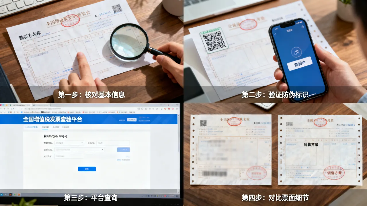 如何核对发票,发票真伪查验的四个关键步骤有哪些?-图3 如何核对发票,发票真伪查验的四个关键步骤有哪些?-图3