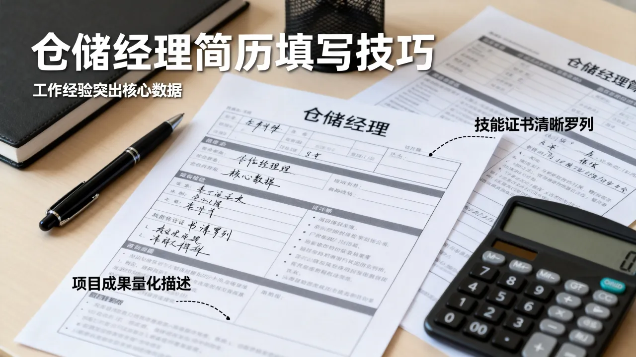 仓储经理怎么填？简历填写技巧与注意事项