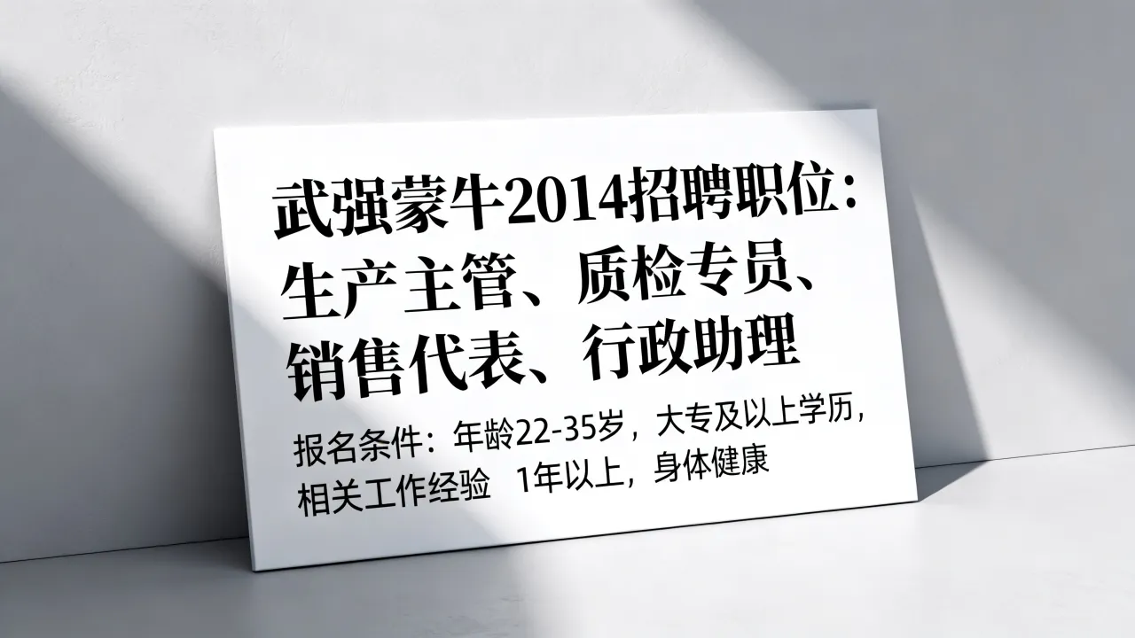 武强蒙牛2014招聘职位有哪些?报名条件是什么?-图2 武强蒙牛2014招聘职位有哪些?报名条件是什么?-图2
