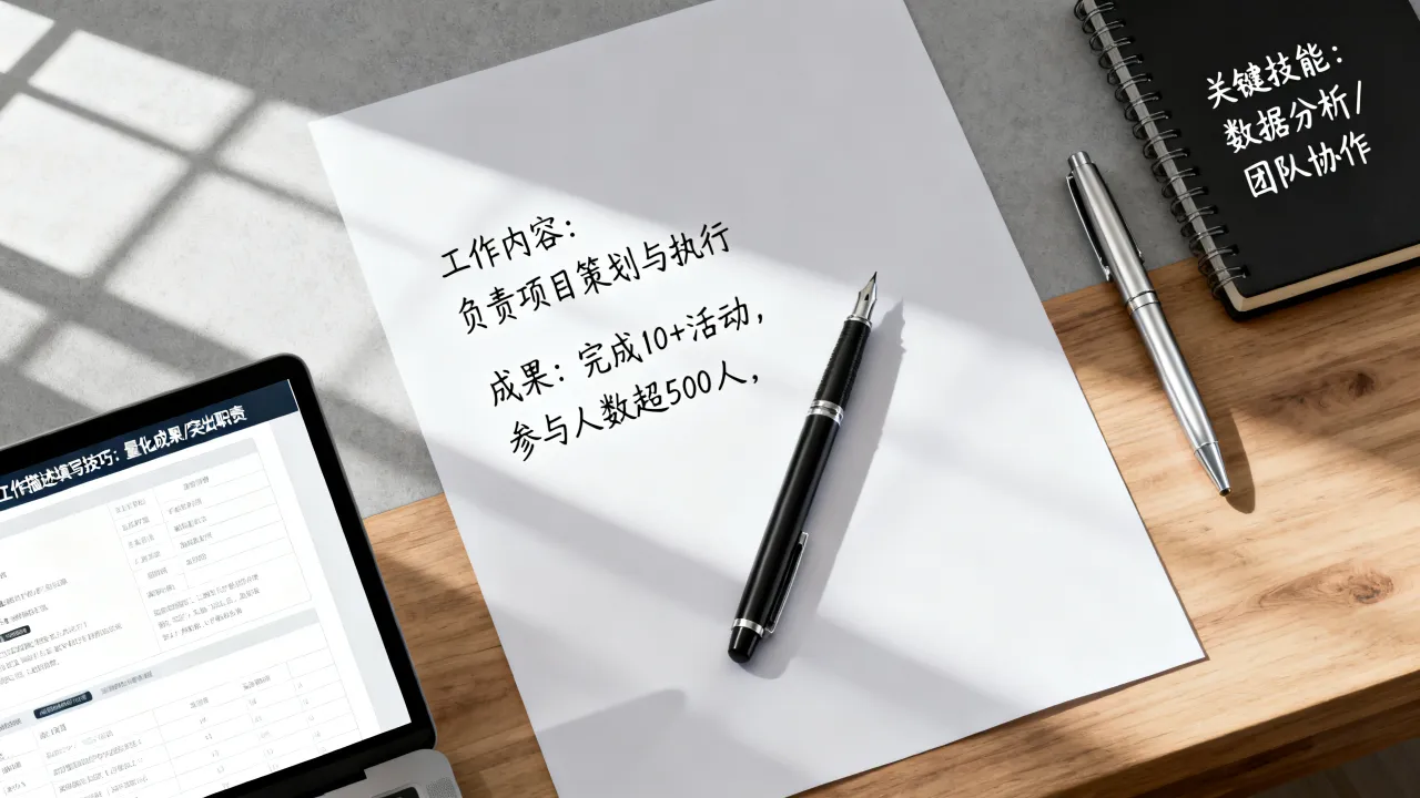 工作描述怎么填写,简历工作描述填写技巧有哪些-图2 工作描述怎么填写,简历工作描述填写技巧有哪些-图2