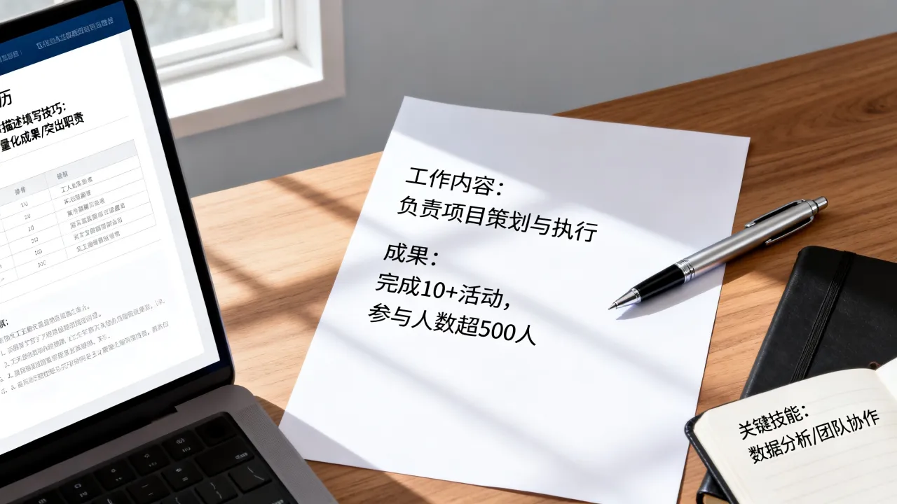 工作描述怎么填写,简历工作描述填写技巧有哪些-图3 工作描述怎么填写,简历工作描述填写技巧有哪些-图3