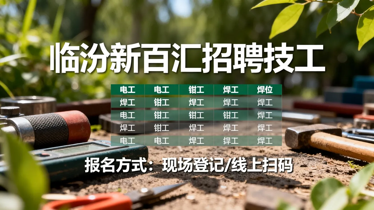 临汾新百汇招聘技工有哪些岗位?怎么报名?