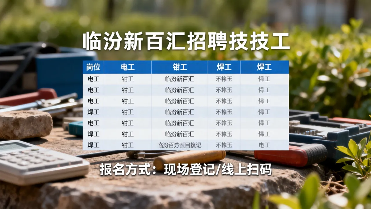 临汾新百汇招聘技工有哪些岗位?怎么报名?-图3 临汾新百汇招聘技工有哪些岗位?怎么报名?-图3
