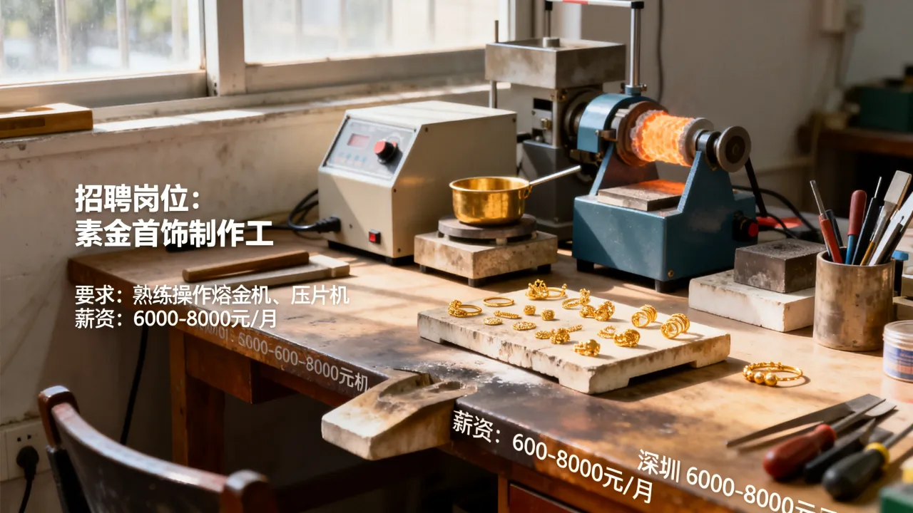 深圳首饰素金厂招聘信息哪里找,深圳素金厂招聘最新招工要求有哪些?