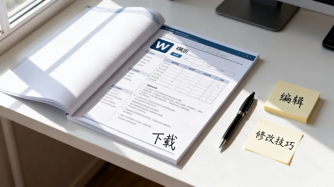 简历怎么下载编辑?Word简历模板编辑修改技巧-图1 简历怎么下载编辑?Word简历模板编辑修改技巧-图1
