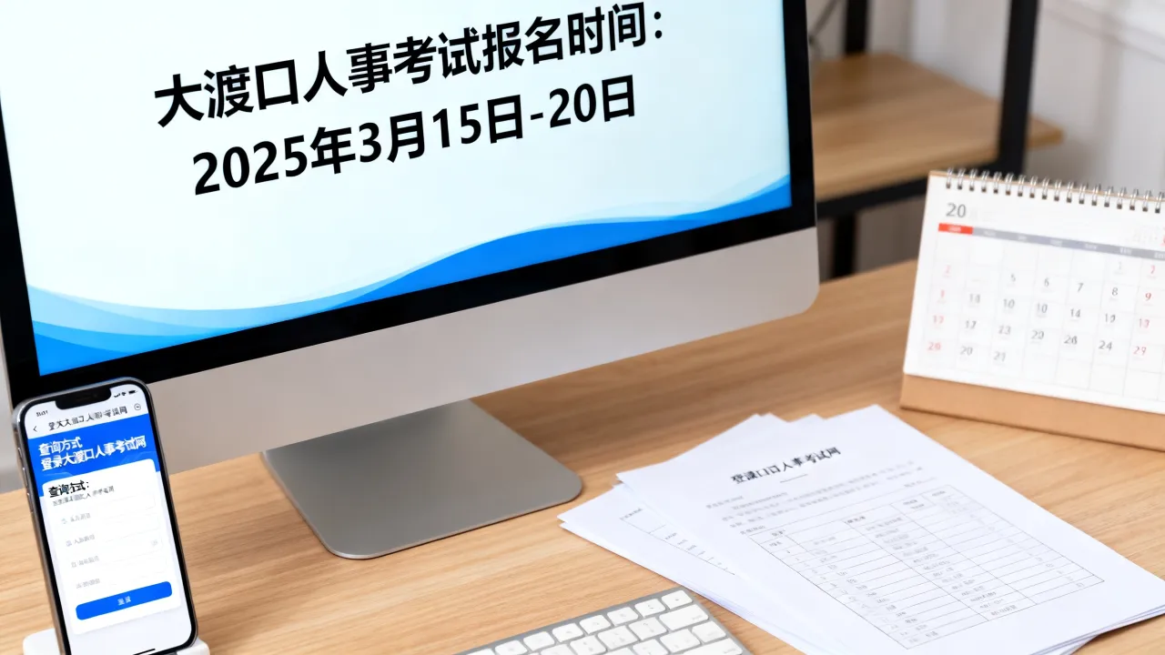 大渡口人事考试报名时间是什么时候?如何查询