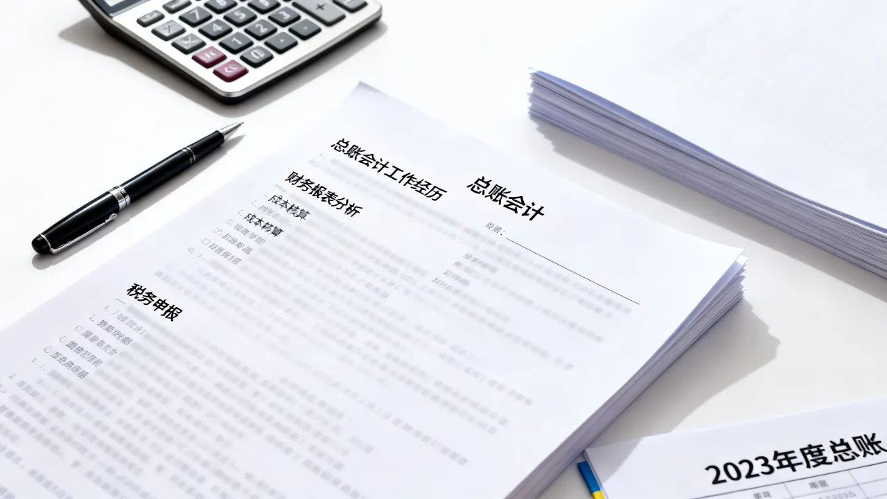 总账简历怎么写，总账会计简历工作经历怎么写？-图2