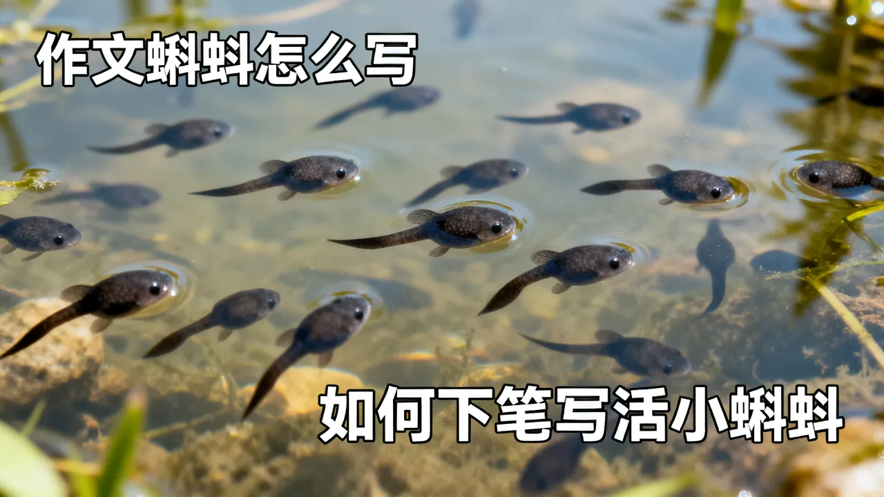 作文蝌蚪怎么写,如何下笔写活小蝌蚪?