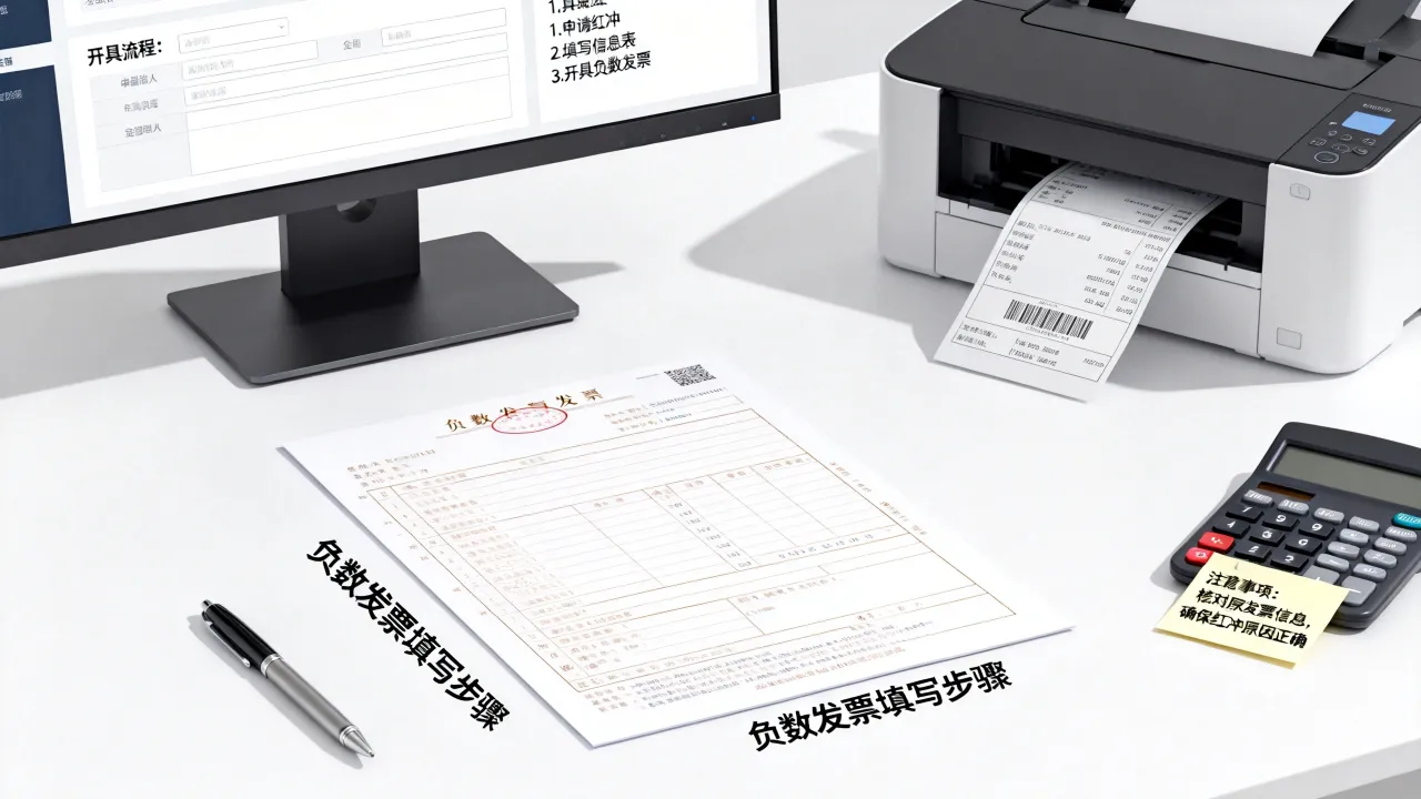 负数发票如何填写,负数发票开具流程及注意事项有哪些-图3 负数发票如何填写,负数发票开具流程及注意事项有哪些-图3