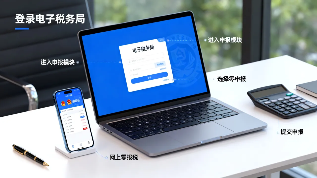 如何网上零报税,网上零报税怎么操作流程?-图2 如何网上零报税,网上零报税怎么操作流程?-图2