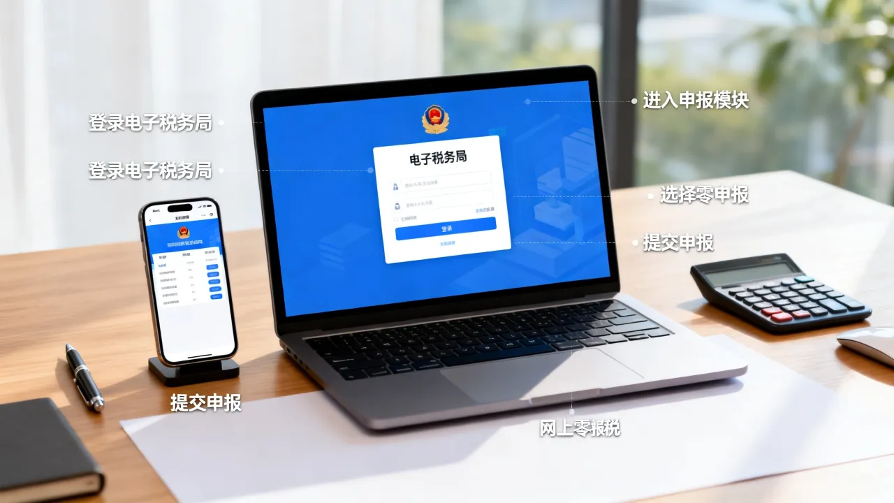 如何网上零报税,网上零报税怎么操作流程?-图3 如何网上零报税,网上零报税怎么操作流程?-图3