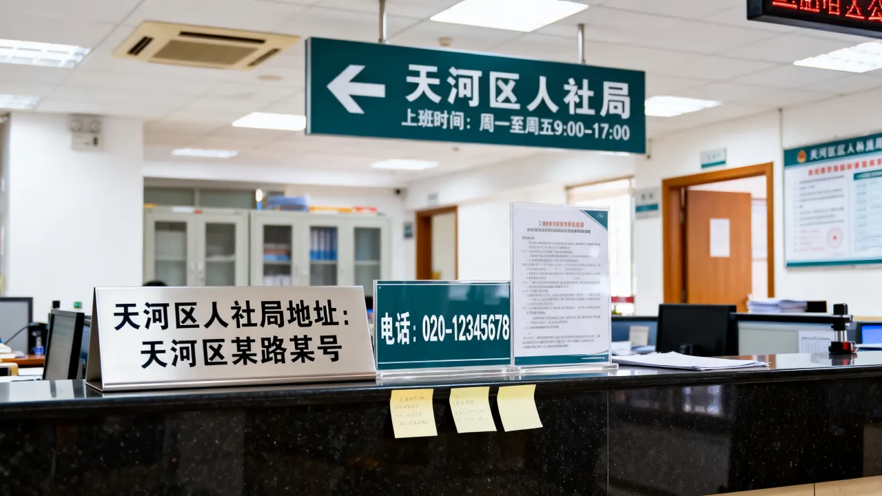 广州天河人事局地址在哪里？天河区人社局电话上班时间怎么查-图2