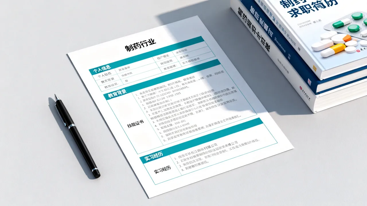 制药行业求职简历怎么写?没有任何经验怎么办?-图2 制药行业求职简历怎么写?没有任何经验怎么办?-图2
