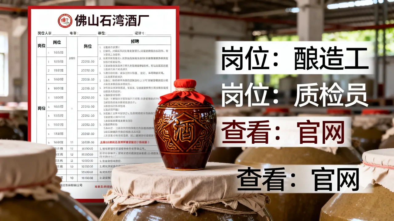 佛山石湾酒厂最新招聘有哪些岗位?招聘信息在哪看-图2 佛山石湾酒厂最新招聘有哪些岗位?招聘信息在哪看-图2