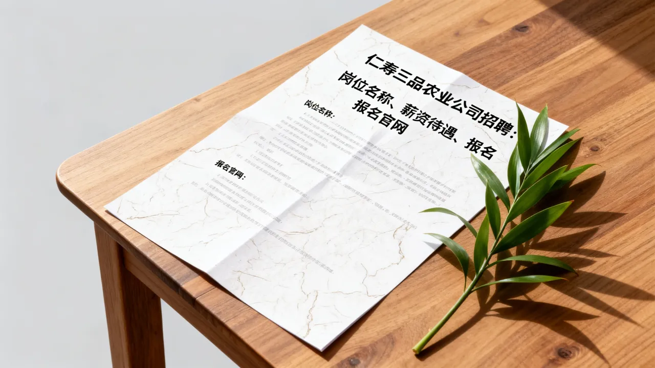 仁寿三品农业公司招聘信息，薪资待遇如何，官网在哪报名